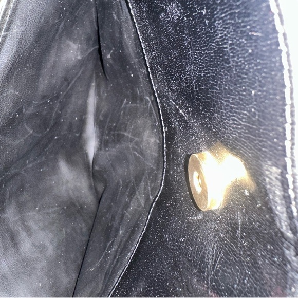 Vintage Pistore Italian Chic Black Woven Leather Shoulder Bag - Picture 12 of 13